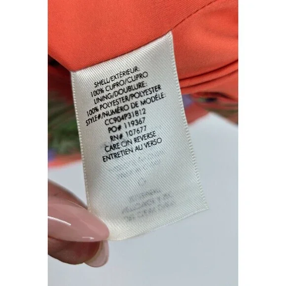 New! ALICE & OLIVIA CYRUS CORAL FLORAL JUMPSUIT HALTER SIZE 10 - Picture 10 of 12